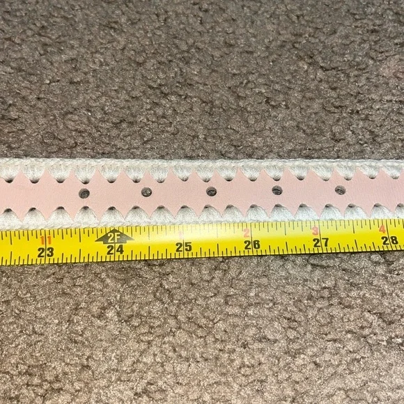 Rachel Comey Thin Crochet Estate Belt Leather Silver Blush XS‎ - Picture 8 of 11